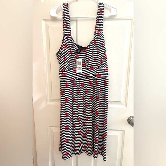 1x 14/16 Style & Co Red White Blue Sleeveless Dress - Picture 3 of 4